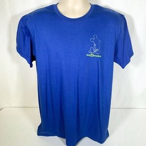 Walt Disney World Parks Mens L Blue Mickey Mouse 10 Essentials Shirt New NWT